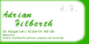 adrian hilberth business card