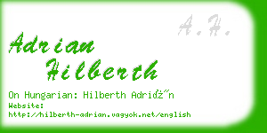 adrian hilberth business card